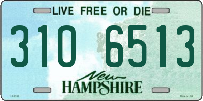 NH license plate 3106513