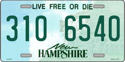 NH license plate 3106540