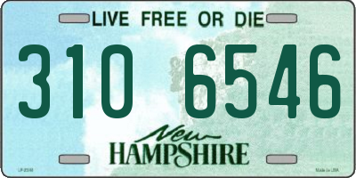 NH license plate 3106546