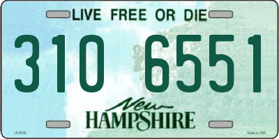 NH license plate 3106551