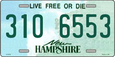 NH license plate 3106553