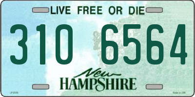 NH license plate 3106564