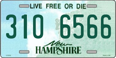 NH license plate 3106566