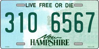 NH license plate 3106567