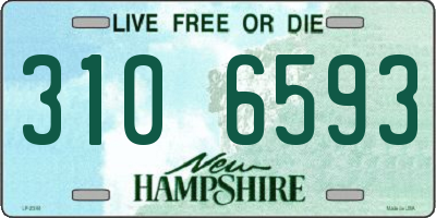 NH license plate 3106593