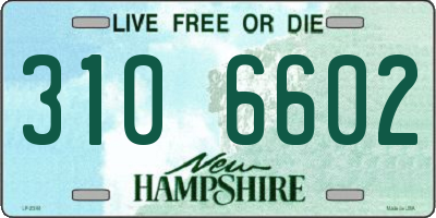 NH license plate 3106602