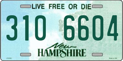 NH license plate 3106604