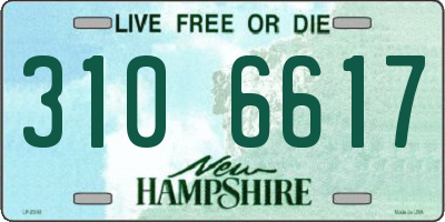 NH license plate 3106617