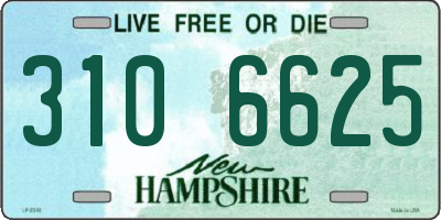 NH license plate 3106625