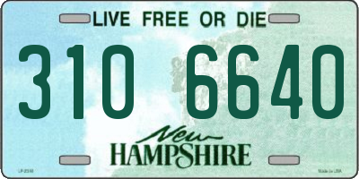 NH license plate 3106640