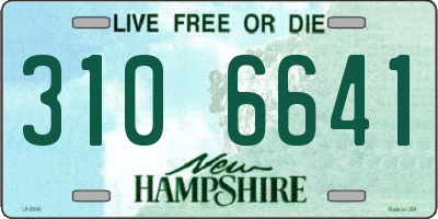 NH license plate 3106641