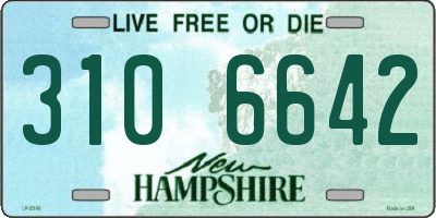 NH license plate 3106642