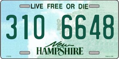 NH license plate 3106648