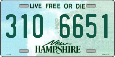 NH license plate 3106651