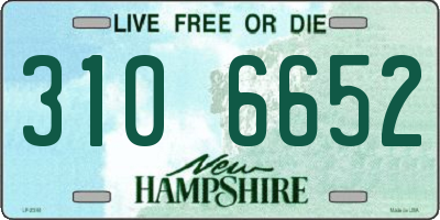 NH license plate 3106652