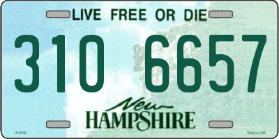 NH license plate 3106657