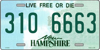 NH license plate 3106663