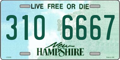 NH license plate 3106667