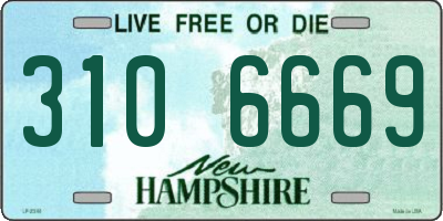 NH license plate 3106669