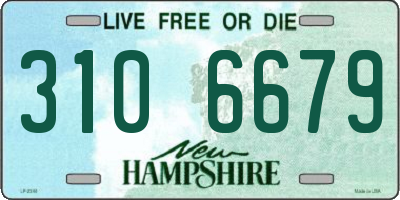 NH license plate 3106679