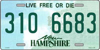 NH license plate 3106683