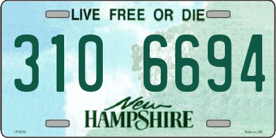 NH license plate 3106694