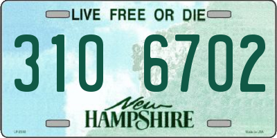 NH license plate 3106702