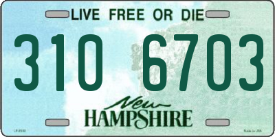 NH license plate 3106703