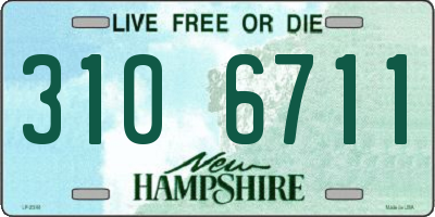 NH license plate 3106711