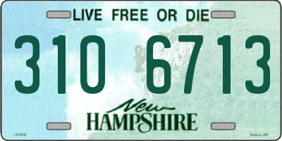 NH license plate 3106713