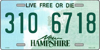 NH license plate 3106718