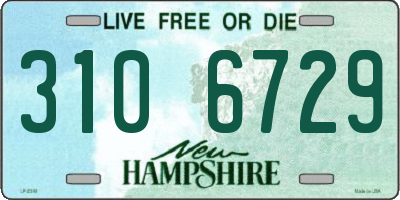 NH license plate 3106729