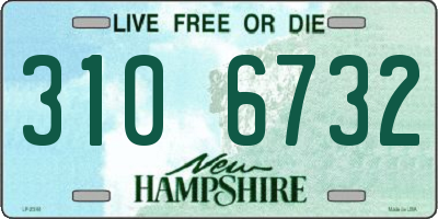 NH license plate 3106732