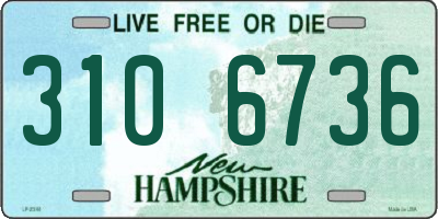 NH license plate 3106736