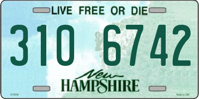 NH license plate 3106742