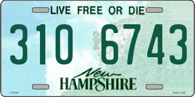 NH license plate 3106743