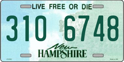 NH license plate 3106748
