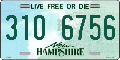 NH license plate 3106756
