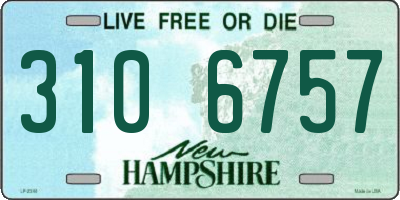 NH license plate 3106757