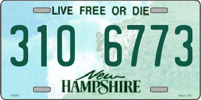 NH license plate 3106773