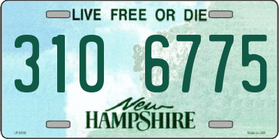 NH license plate 3106775