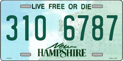 NH license plate 3106787