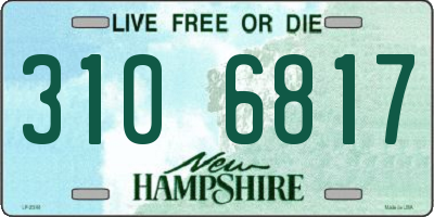 NH license plate 3106817