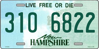 NH license plate 3106822