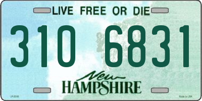 NH license plate 3106831
