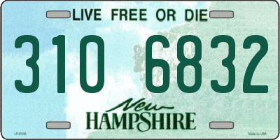 NH license plate 3106832