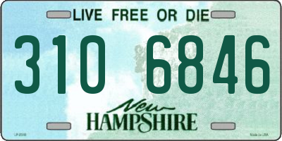 NH license plate 3106846