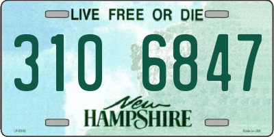 NH license plate 3106847