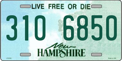 NH license plate 3106850