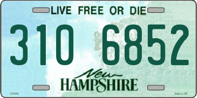 NH license plate 3106852